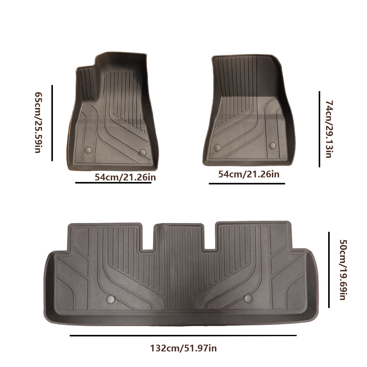 Mats For Tesla Model 3 Highland, TPE All Weather Floor Liners